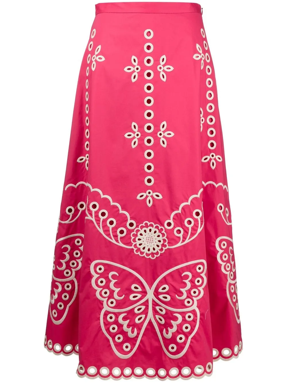 

Юбка А-силуэта с вышивкой Red Valentino, розовый