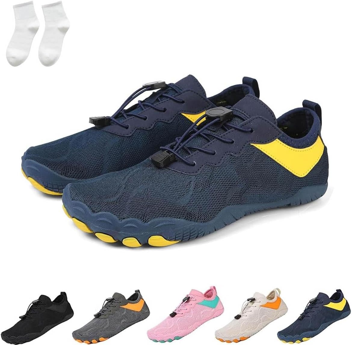 

Женские и мужские босоножки, обувь с широкой носочной частью, устойчивостью и сцеплением с поверхностью, удобные на весь день, нескользящие кроссовки Generic, синий