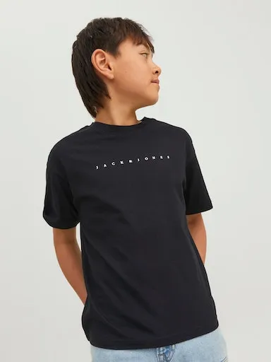Детская рубашка с короткими рукавами Jack & Jones "JJESTAR JJ TEE SS NOOS JNR" Jack & Jones Junior, черный — фото 2