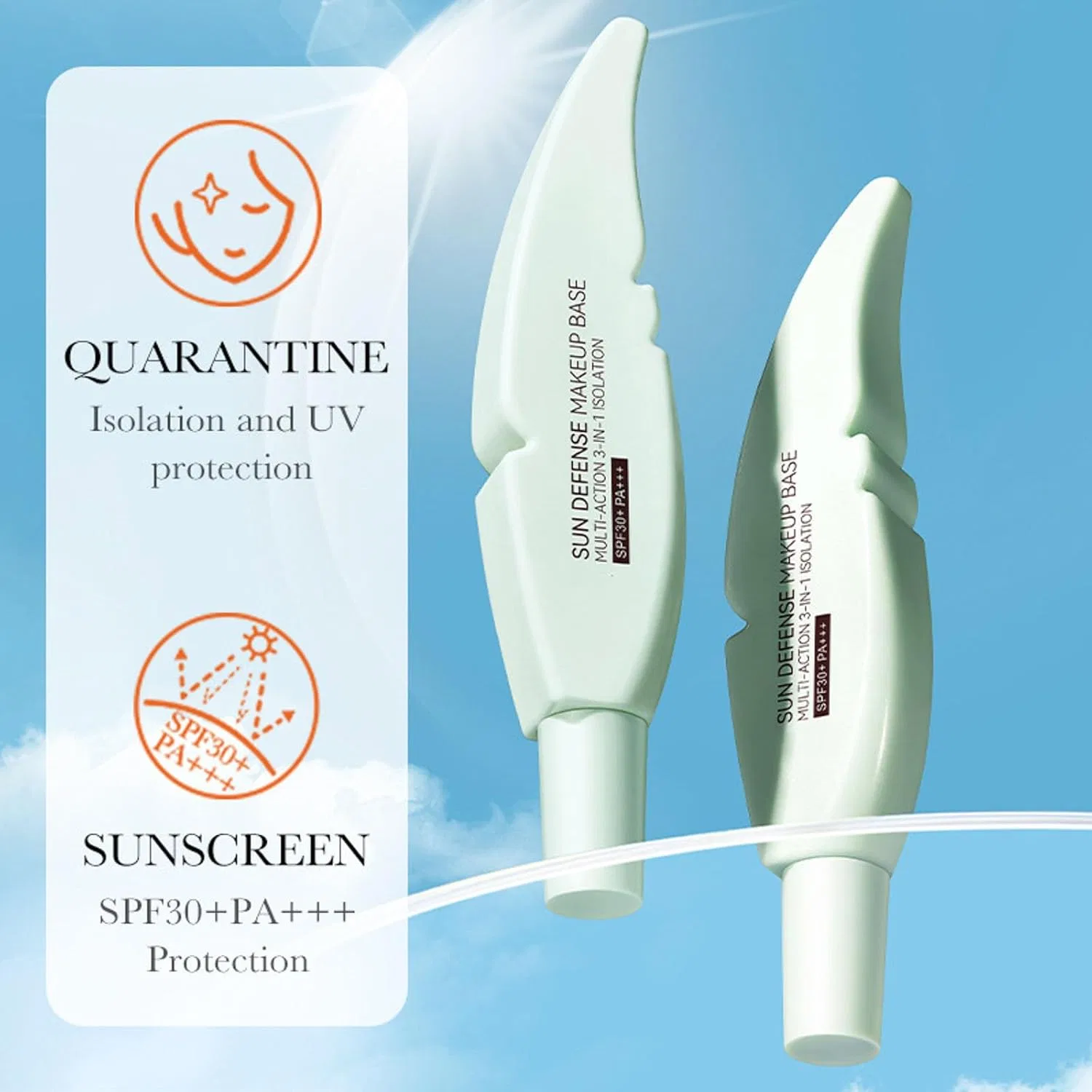 Солнцезащитный крем-консилер SPF 30+ Generic, зеленый (мятно-зеленый), 30 г — фото 4