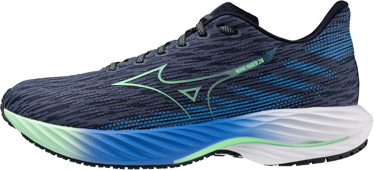 Мужские беговые кроссовки Mizuno Wave Rider 28, Vintage Indigo Neo Mint