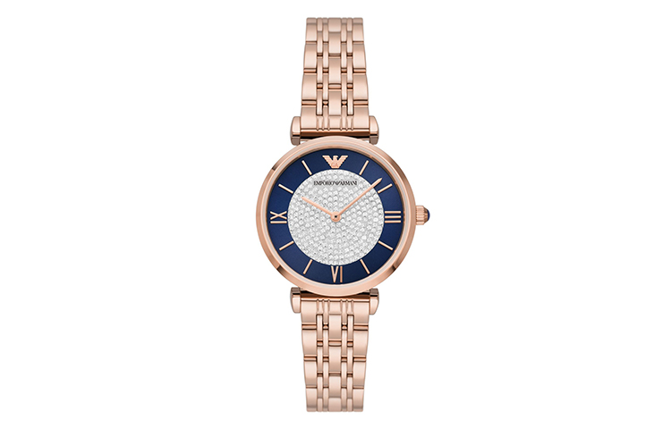 

EMPORIO ARMANI Часы Wrist Watch Quartz Movement Steel Strap 34mm White Dial Women's Watch AR11423 Brand Exclusive, Blue Dial