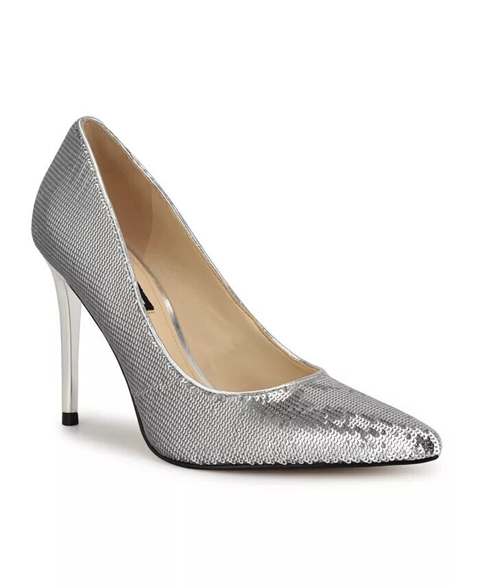 

Женские туфли-лодочки Fresh на шпильке с острым носком Nine West, серебро