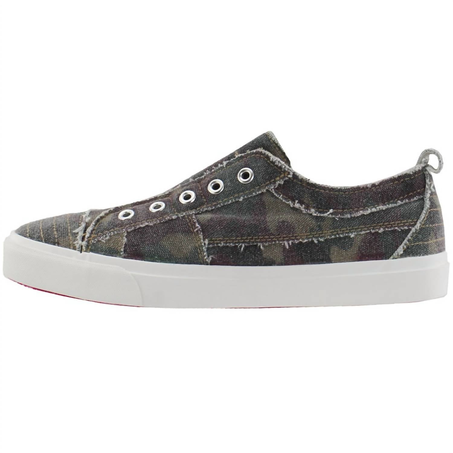 Женские парусиновые туфли без застежек в камуфляжном цвете Corkys Footwear — фото 2