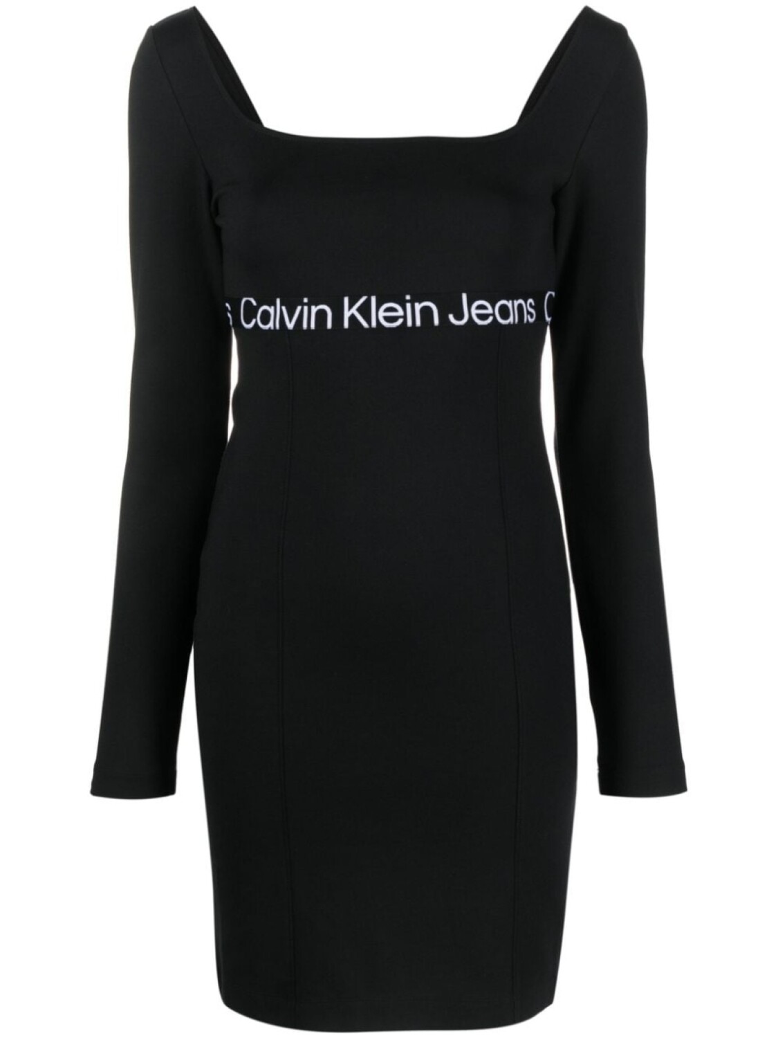

Calvin Klein Jeans logo-tape jersey minidress, черный