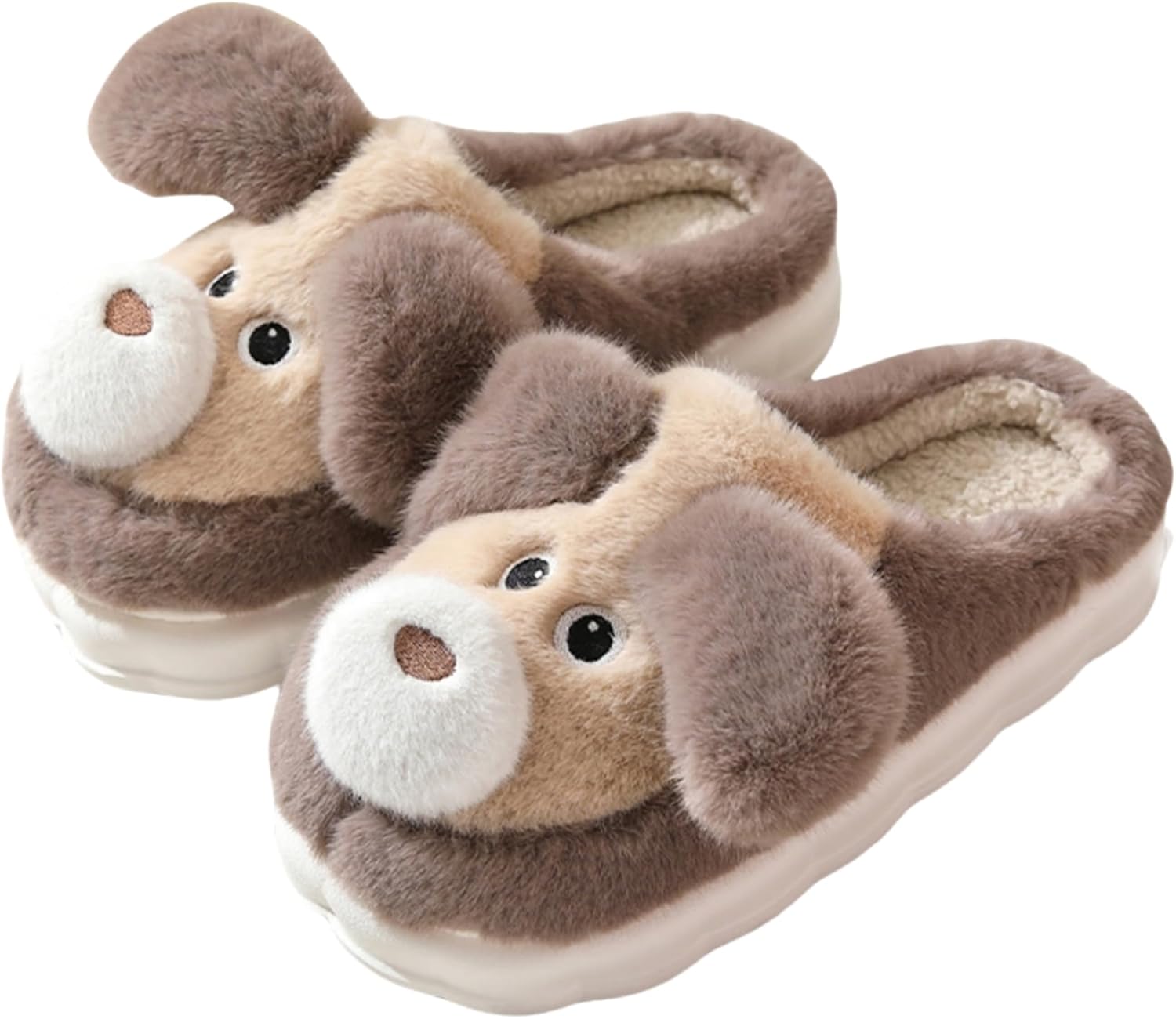 

Мультяшные тапочки - мужские и женские домашние хлопковые тапочки Lichenhao, Coffee