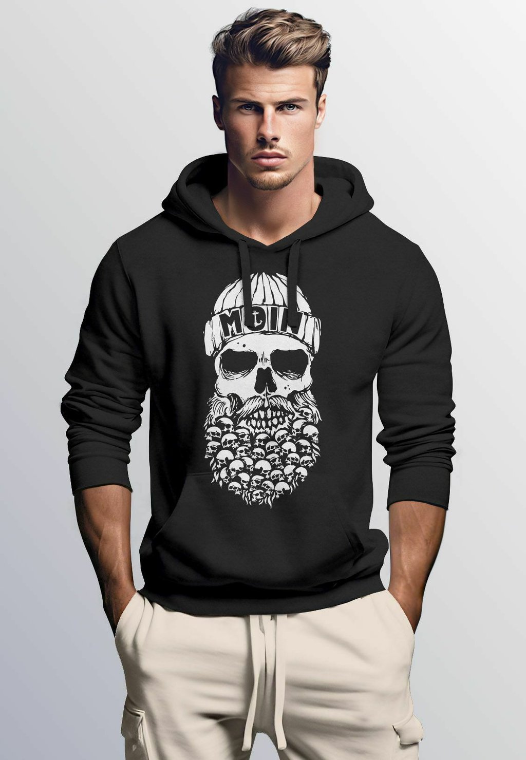 

Толстовка Totenkopf Nordisch Moin Hamburg Dialekt Skull Anker Fashion Streetstyle Neverless, цвет schwarz