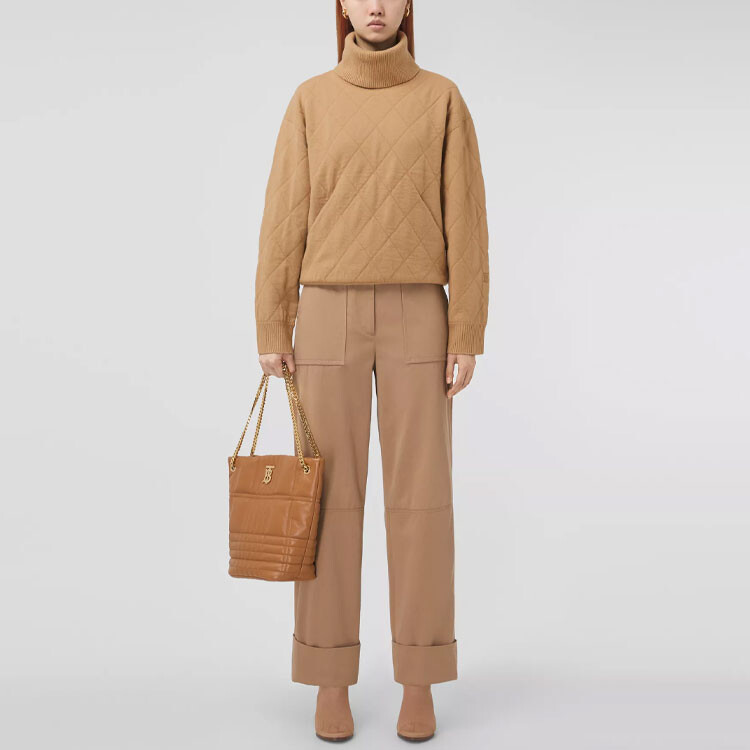Свитер Burberry Женский, 100% шерсть, цвет верблюжий — фото 2