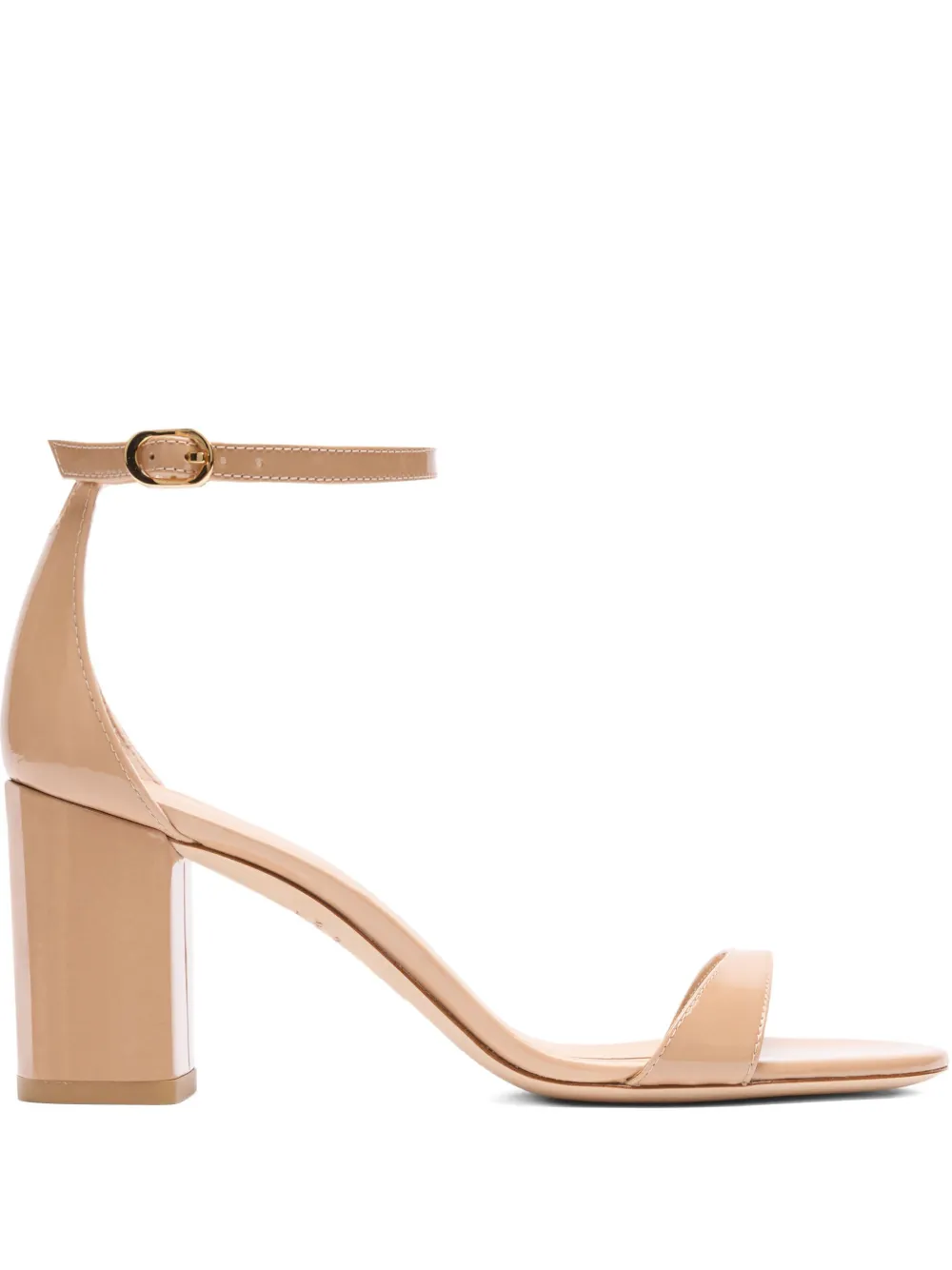 Босоножки Nudist II на блочном каблуке высотой 75 мм Stuart Weitzman, нейтральный