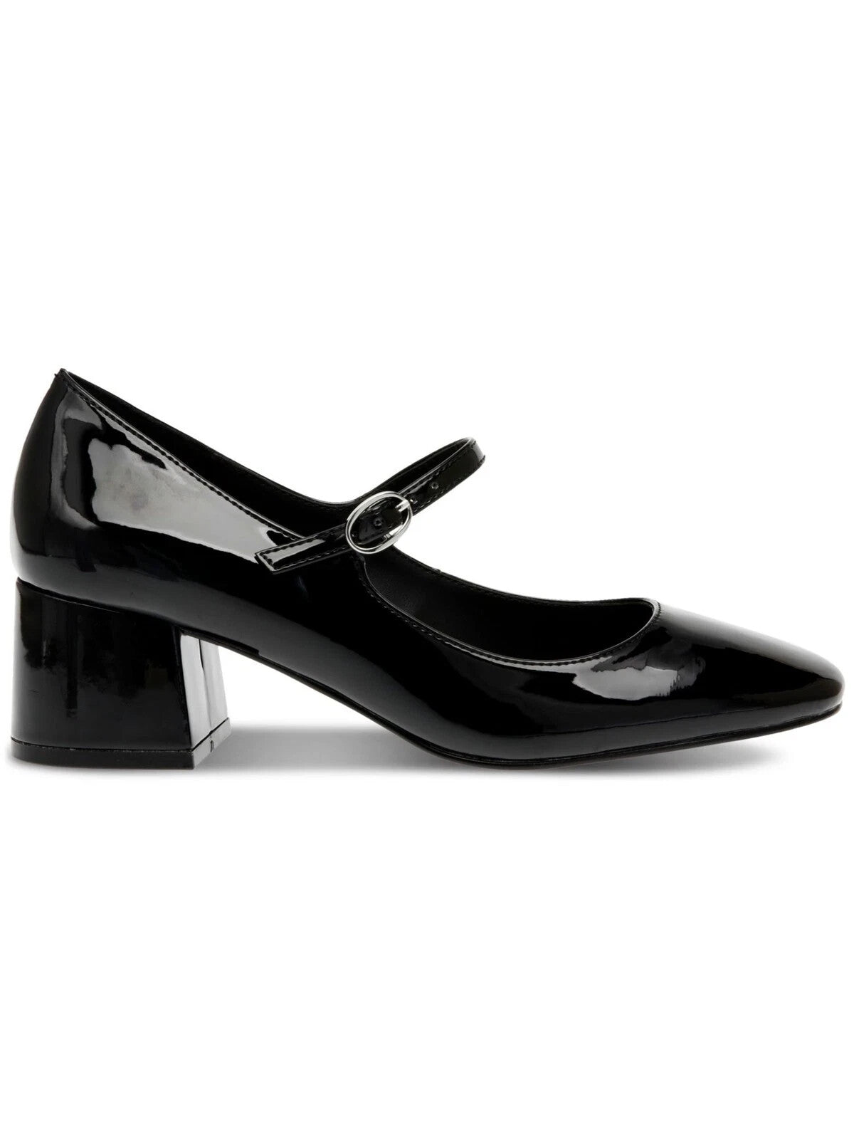 Туфли-лодочки Steve Madden Hawke, черные, лакированные, на блочном каблуке Mary Jane, ZPO3846 — фото 3