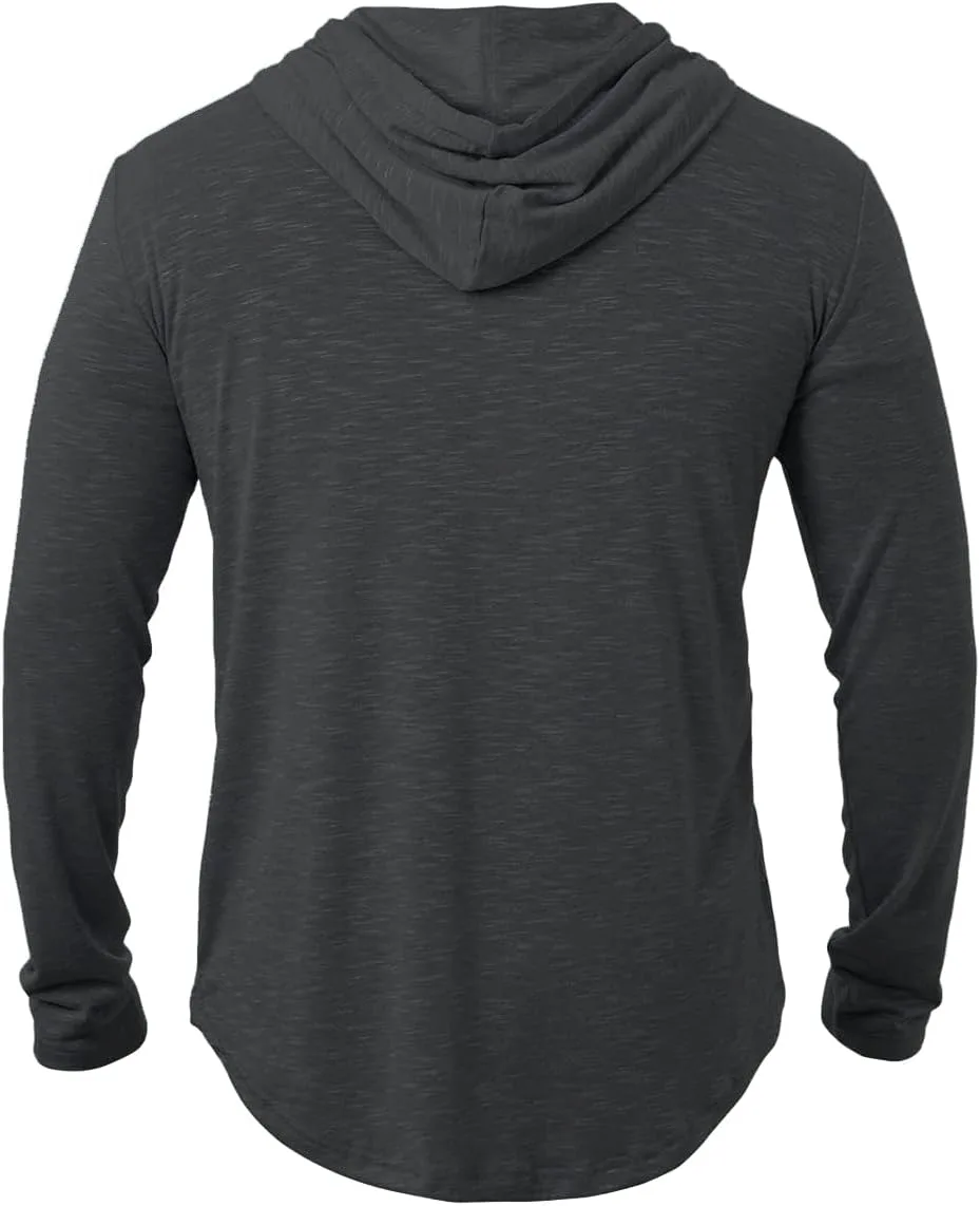 Спортивная толстовка с капюшоном для мужчин, Long Sleeve, Pullover, Solid Color — фото 3