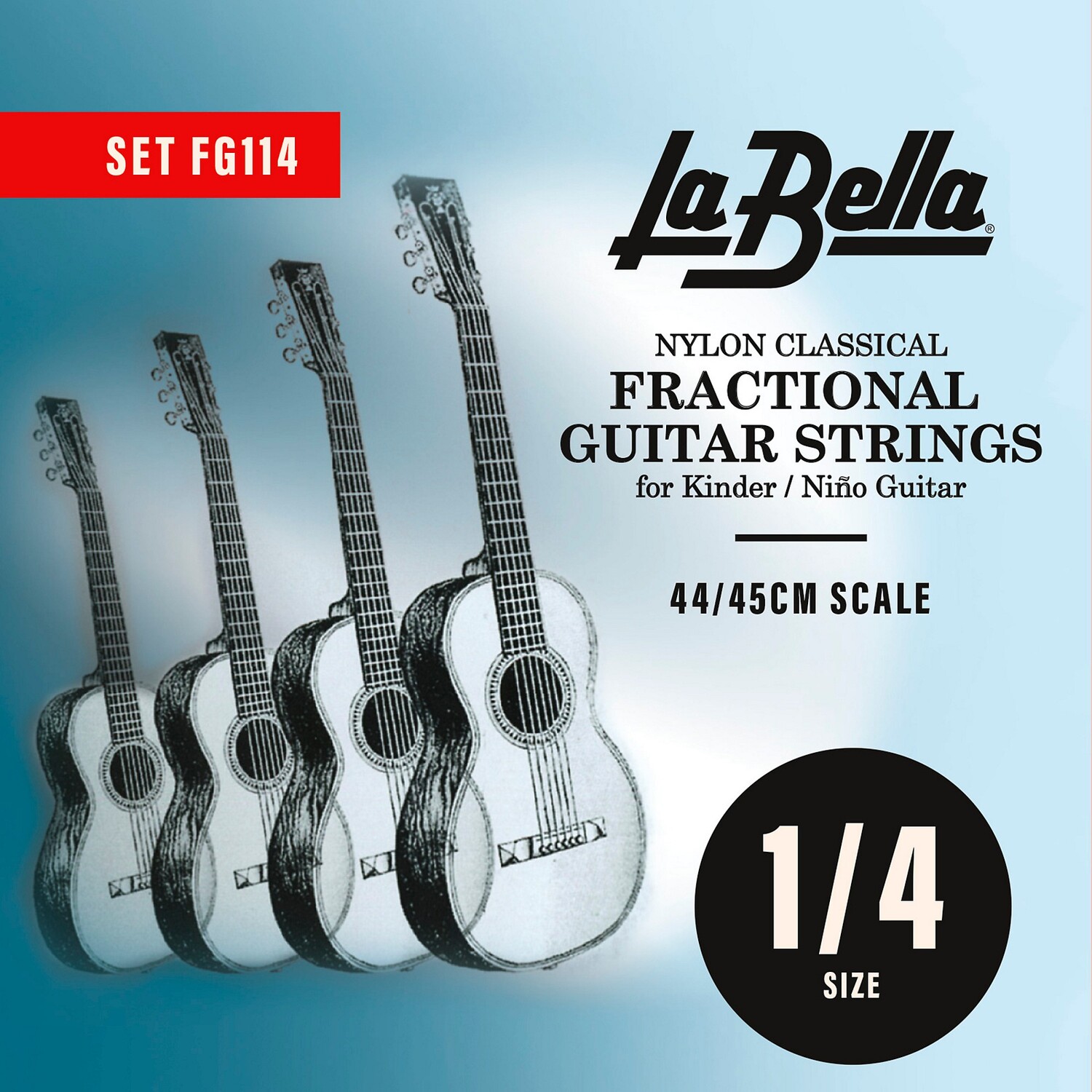 

Струны для классической дробной гитары La Bella FG114 — размер 1/4
