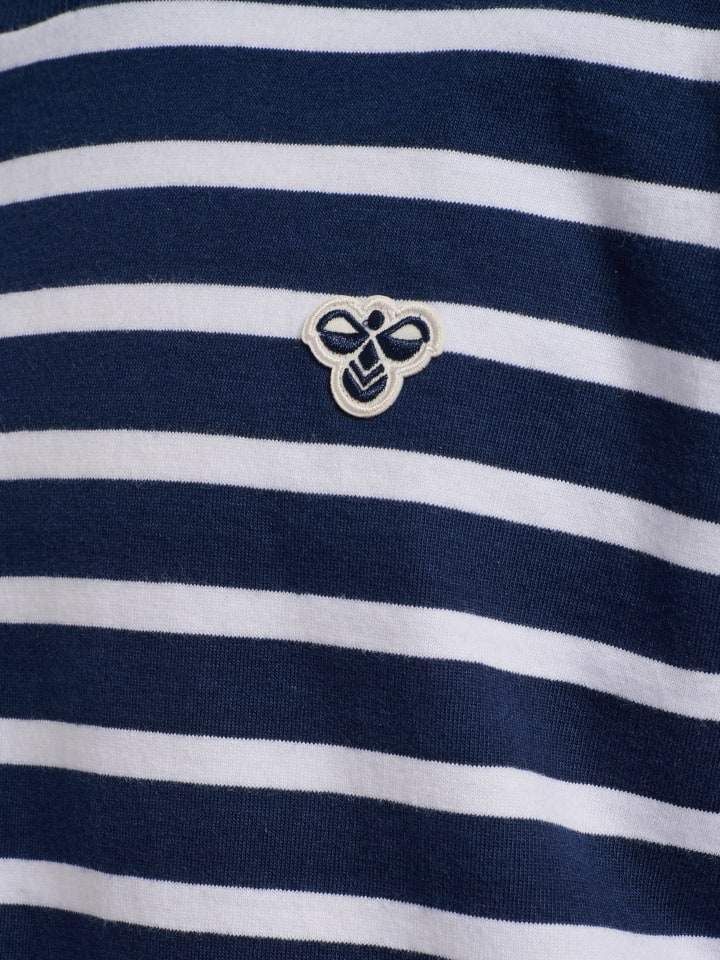 Hummel Футболка Hmljr Loose детская в сине-белой расцветке — фото 3