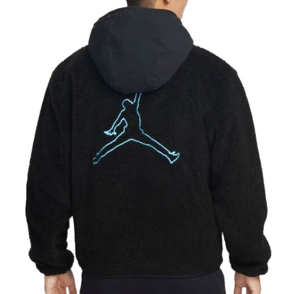 Толстовка Air Jordan Brand Patch Zipper Hoodie Men's Black, черный — фото 3