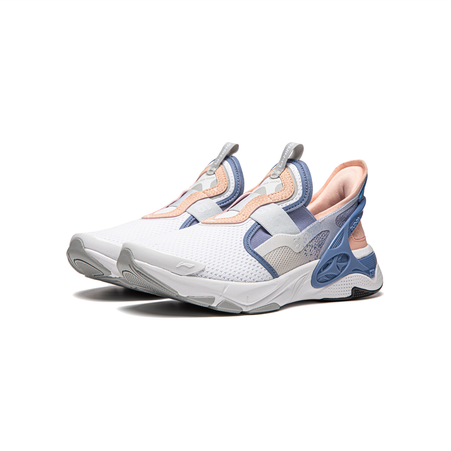 Кроссовки LINING YOUNG Kids Lifestyle Shoes Kids Low-top Standard White / Butterfly Blue / Peach Orange — фото 3
