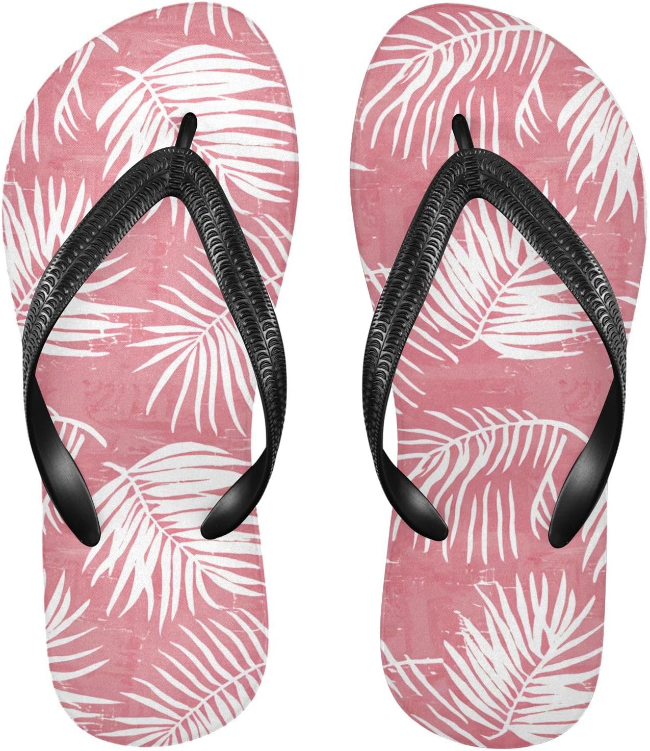 

Мужские и женские шлепанцы с белыми пальмовыми листьями, пляжный душ, резиновые нескользящие летние тапочки для прогулок Sinestour