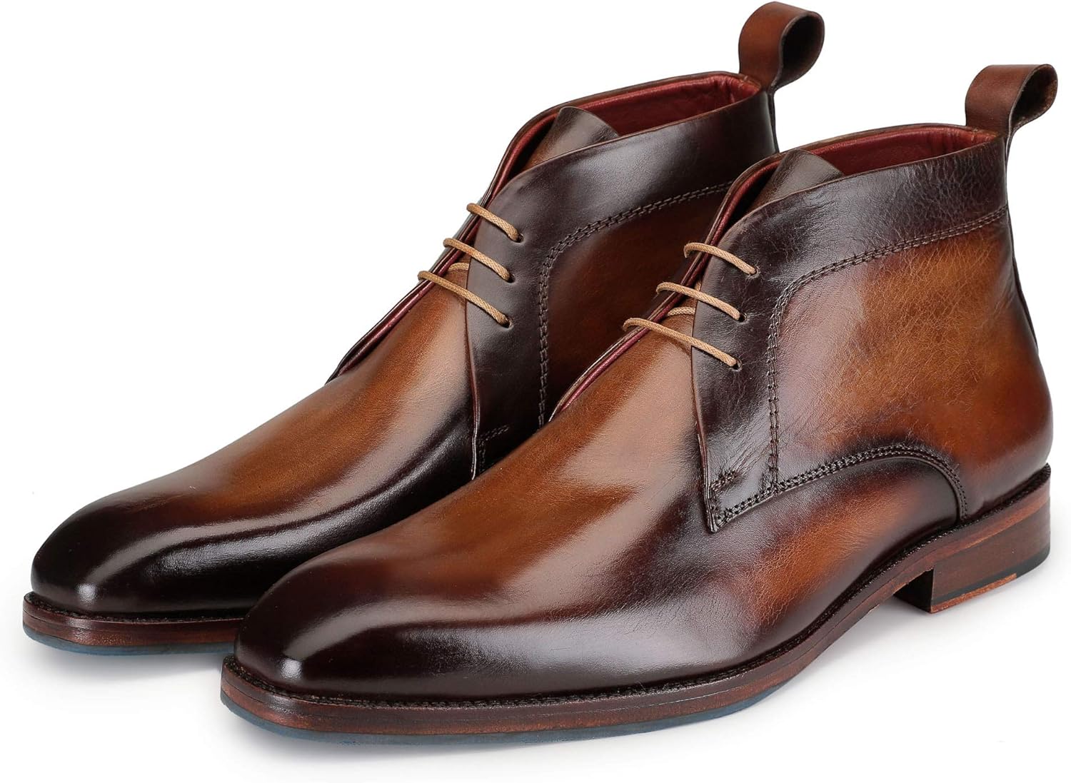 

Мужские ботинки Lethato Chukka из телячьей кожи в современном классическом стиле, Brown-2