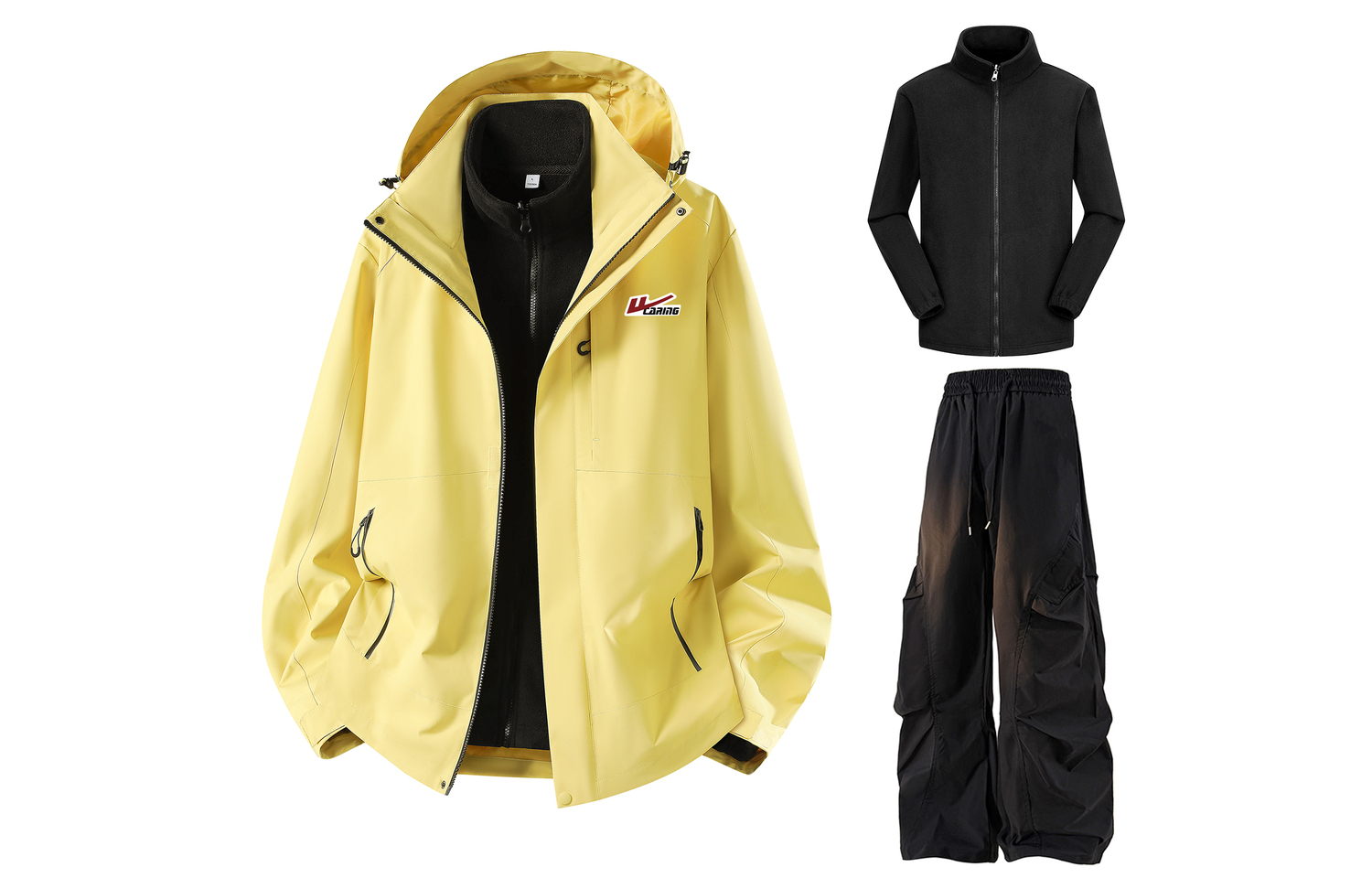 

Ветровка Unisex WARRIOR, lemon+черный (3 pack diy badge)