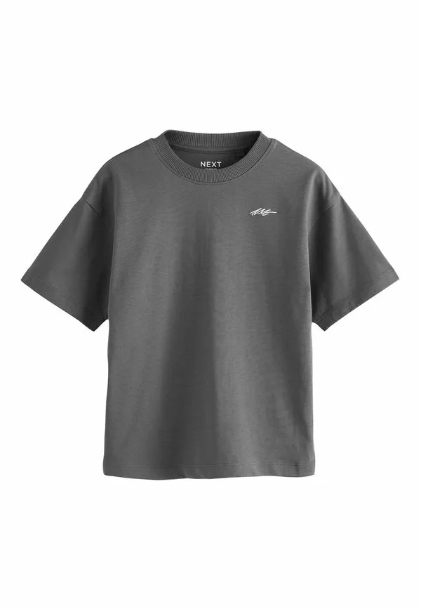 Футболка с коротким рукавом, логотипом на груди, графический принт (4 шт.) Next, Navy Grey Berry — фото 2