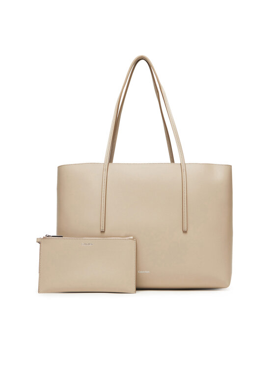 

Женская сумка Foil Logo Tote W/Pouch LV04F3274G Calvin Klein, бежевый