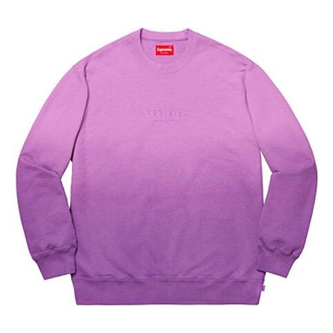 

Толстовка ss19 gradient round neck long sleeves purple Supreme, фиолетовый