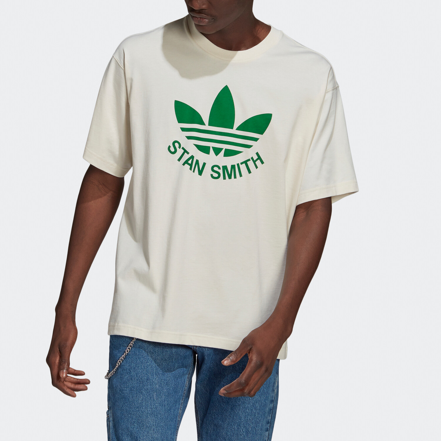 Футболка мужская с трилистником Stan «Non Dyed» Adidas Originals, цвет Non Dyed — фото 2