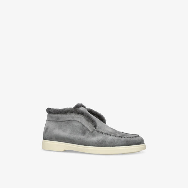 Ботильоны Santoni Fortune из замши с тисненым логотипом, мультиколор — фото 3