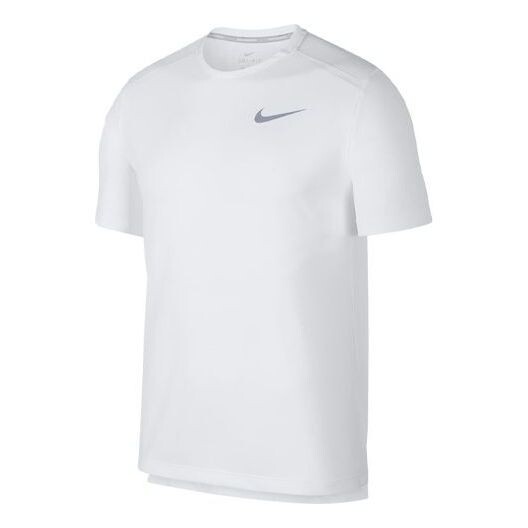 

Футболка dri-fit miler running quick dry short sleeve white Nike, белый