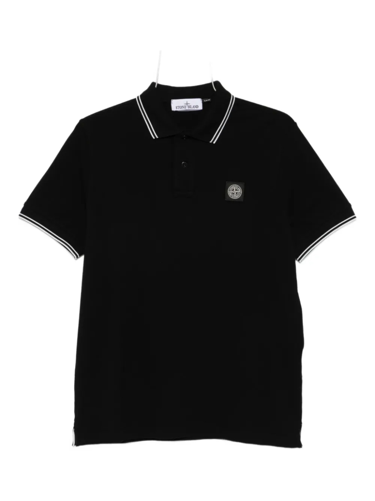 

Рубашка поло с нашивкой в виде компаса Stone Island, черный