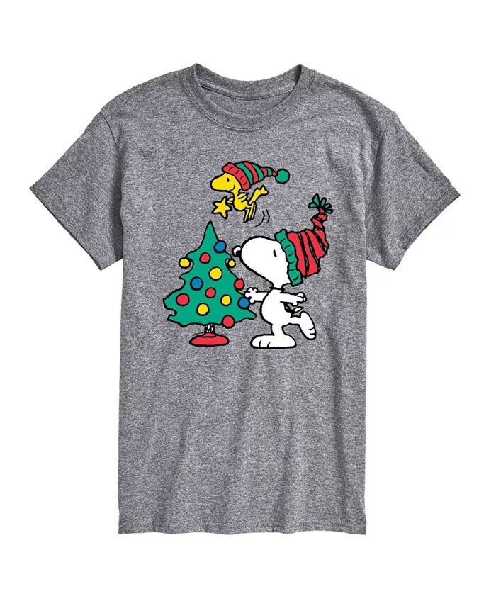 

Мужская футболка с коротким рукавом Peanuts Snoopy Woodstock Tree AIRWAVES, серый