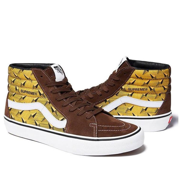 

Кроссовки supreme x sk8-hi pro 'diamond plate brown' Vans, коричневый