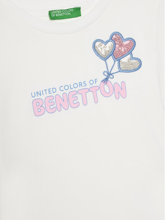 Футболка обычного кроя 3I1XG10JB United Colors Of Benetton, белый — фото 3