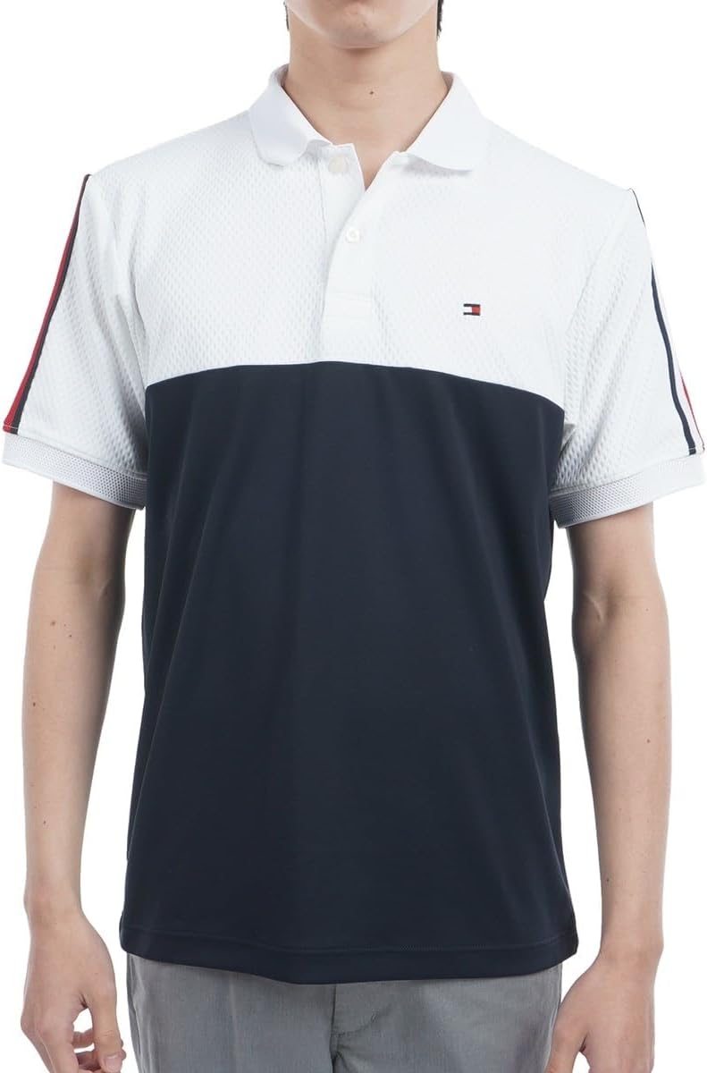 

Мужская рубашка-поло Tommy Hilfiger Golf Classic THMA528, с цветовыми блоками, короткий рукав, белый