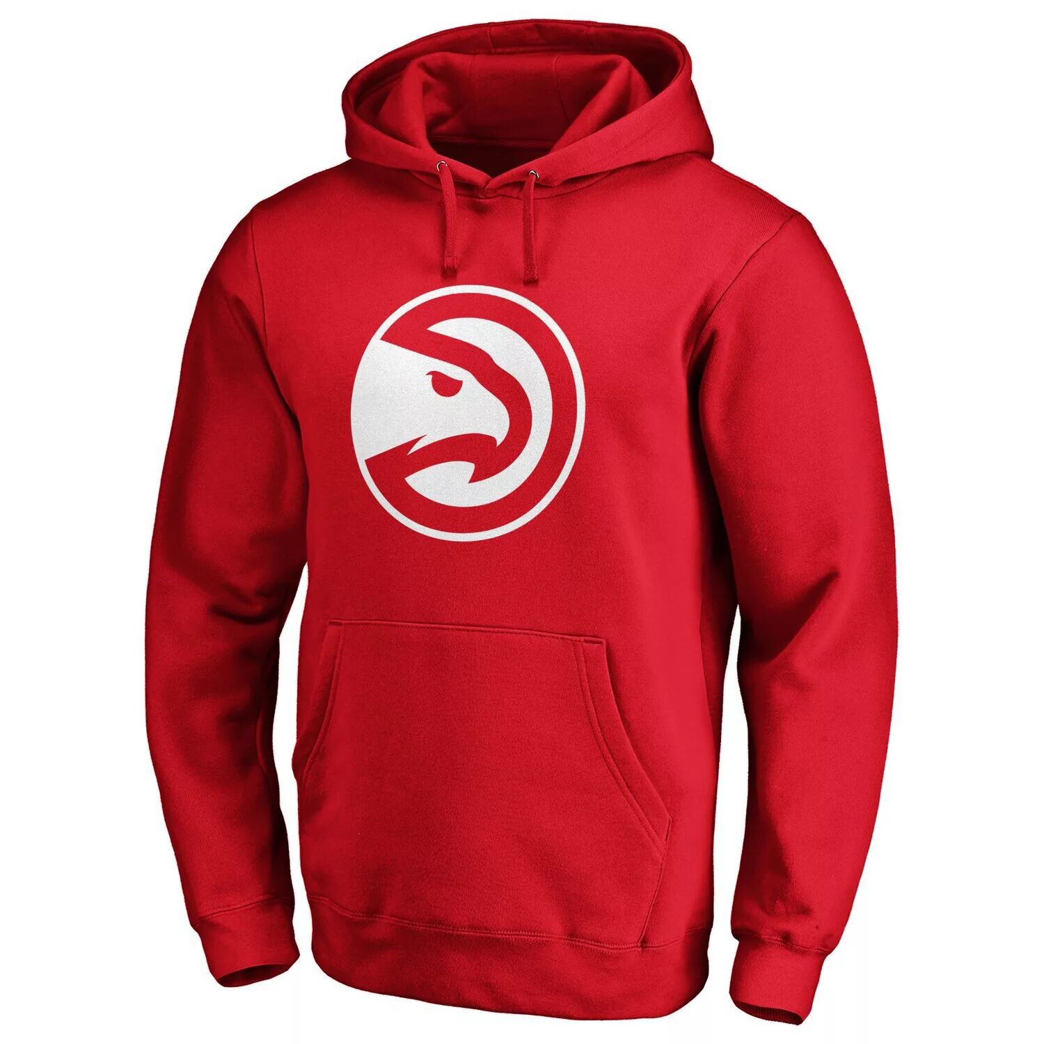

Мужской красный пуловер с капюшоном и логотипом команды Atlanta Hawks Primary Team Fanatics