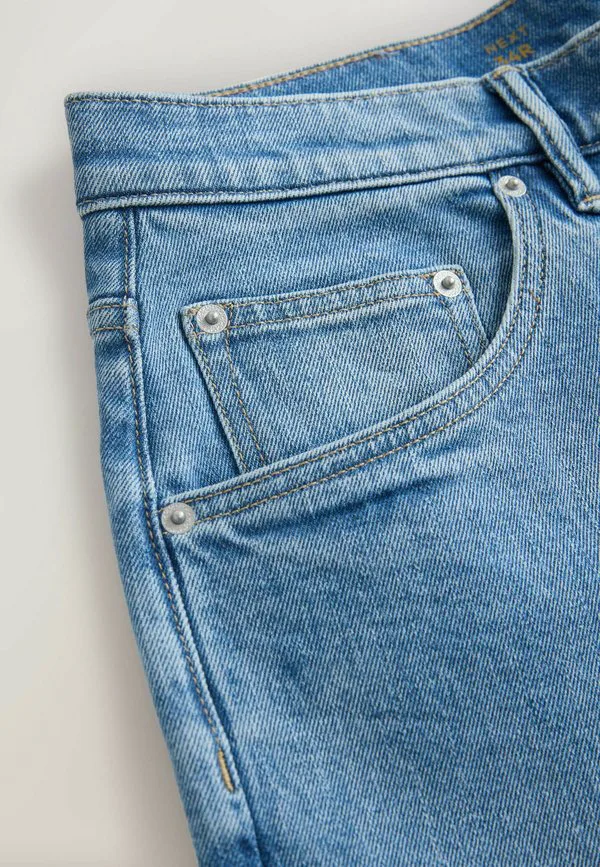 Оригинальные потертые свободные джинсы Next, Light Blue Denim — фото 3