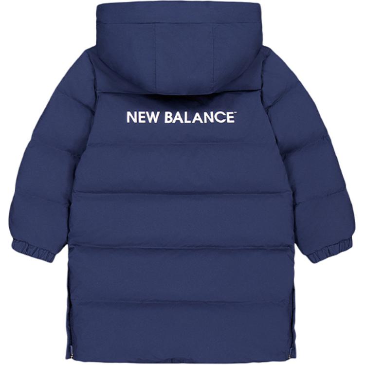 New Balance Детская пуховая куртка NB темно-синего цвета — фото 3