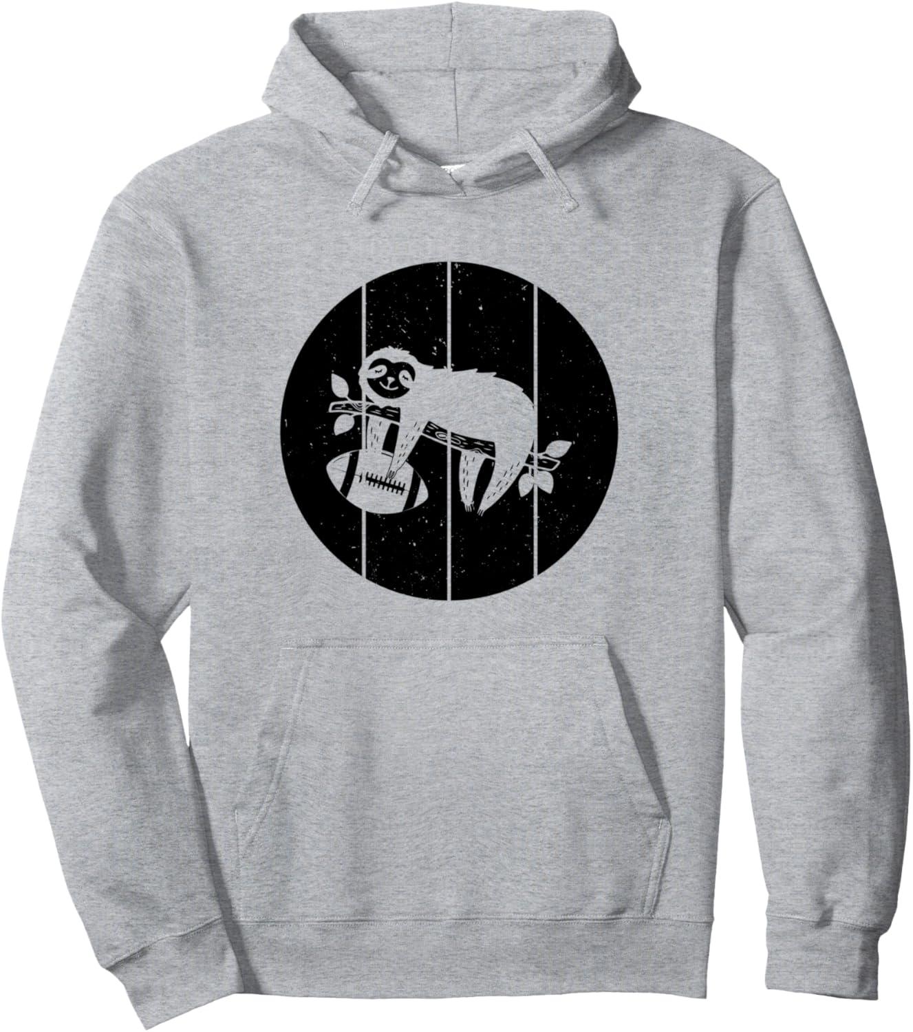 

Худи с изображением ленивца, игрока в американский футбол Funny Football Sloth, серый