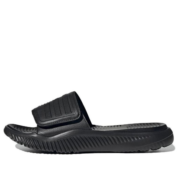 

Кроссовки alphabounce slide 'triple black' Adidas, черный