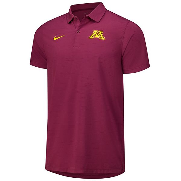 Мужская бордовая майка Minnesota Golden Gophers Performance Polo Nike — фото 3