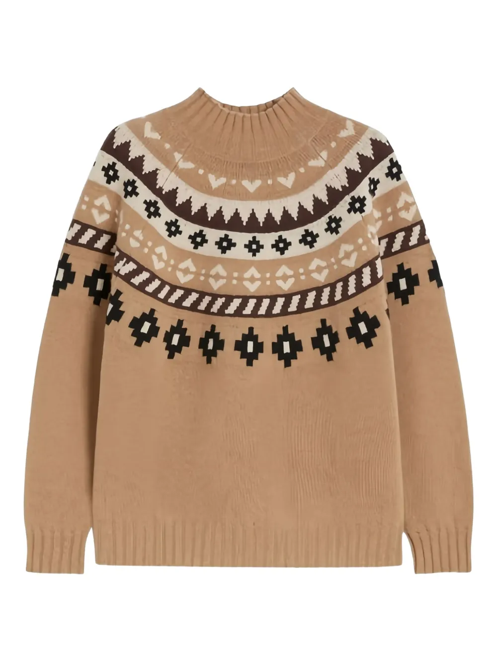 

Свитер HARDY с высоким воротником и узором Weekend Max Mara, нейтральный