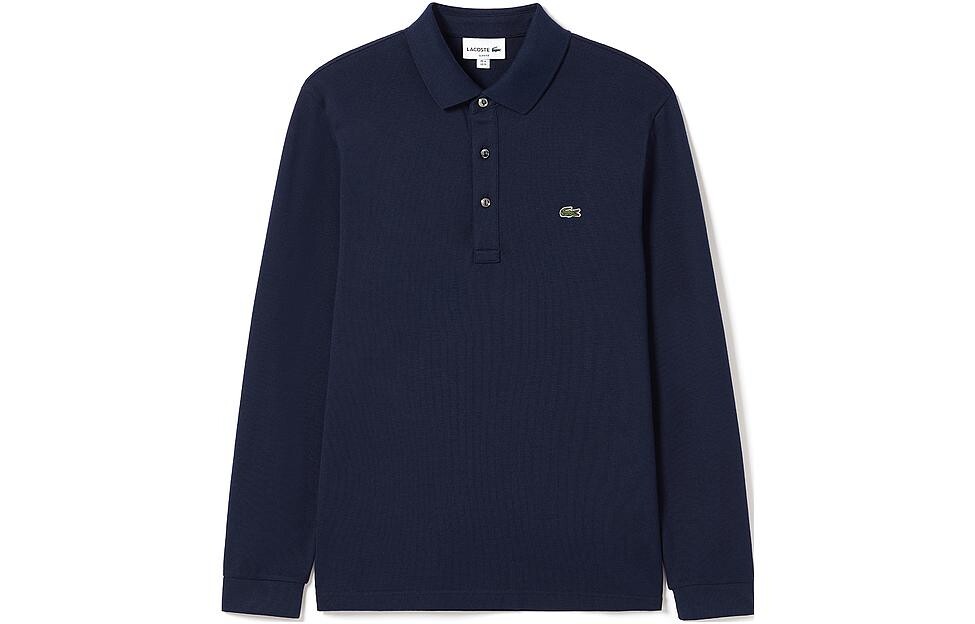 

Рубашка поло мужская темно-синяя Lacoste, темно-синий