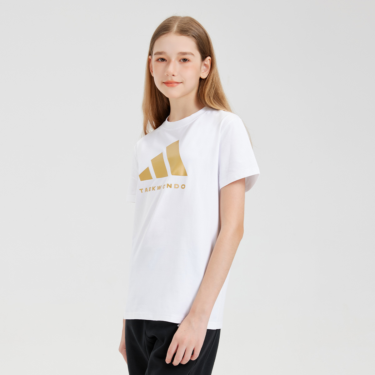 Adidas Футболка с коротким рукавом white gold для детей 3-7 лет — фото 3