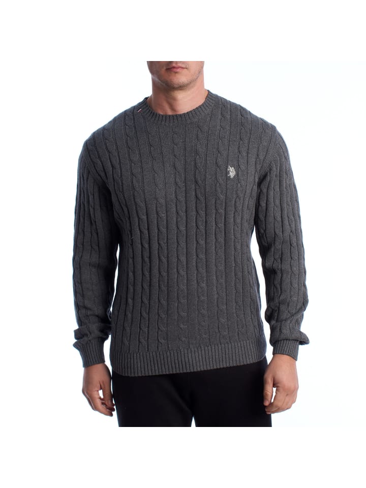

U.S. Polo Assn. Свитер серого цвета
