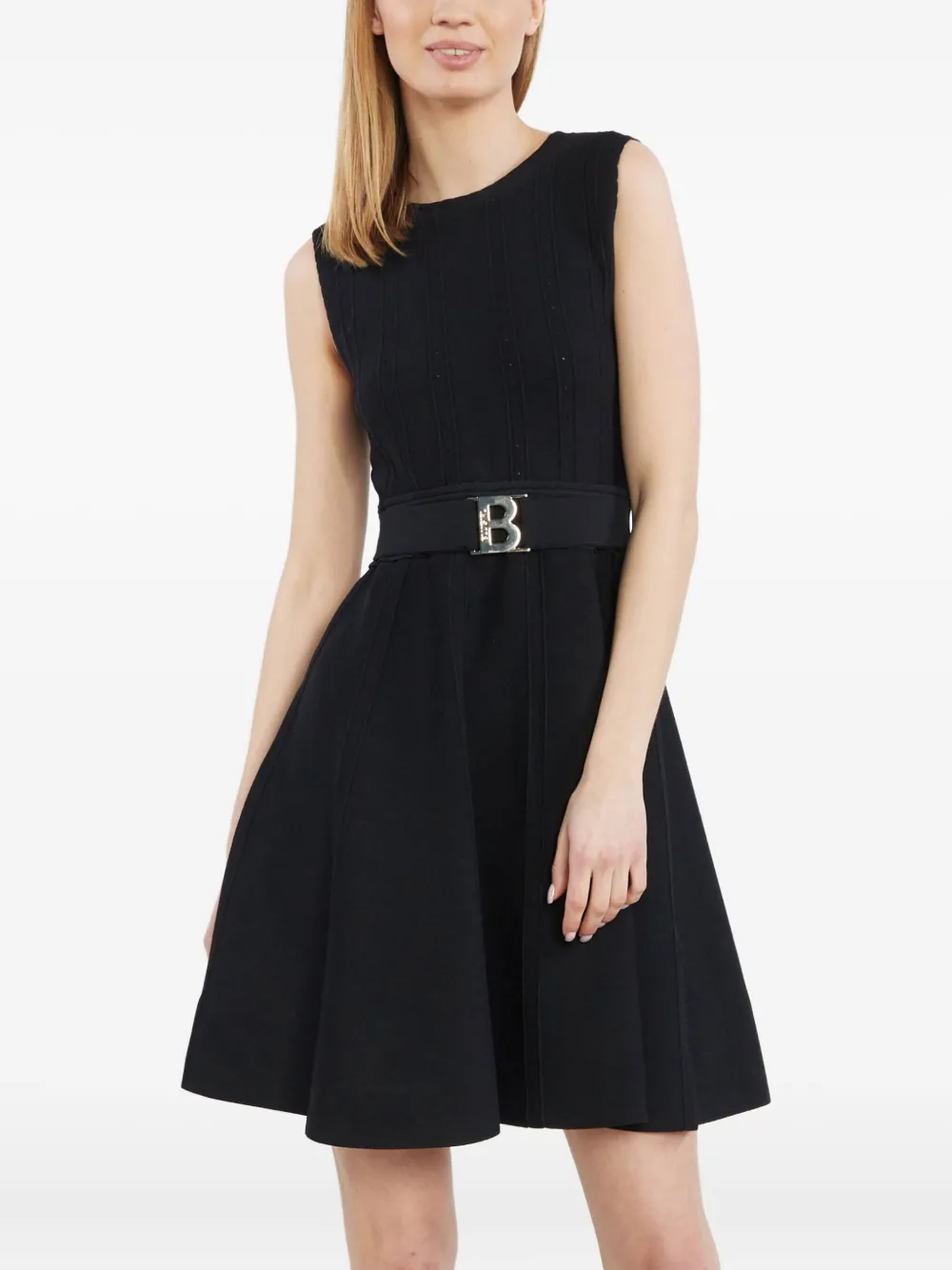 

Мини-платье с поясом Blugirl, черный