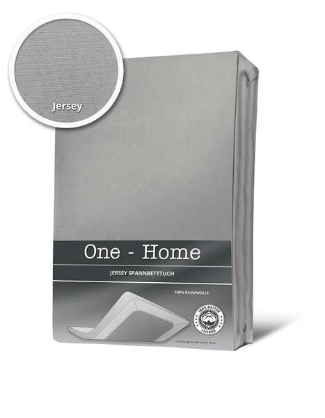 

Простынь на подгонке One-Home Jersey silber 90x200 cm, 90x25x200 см, серебряный