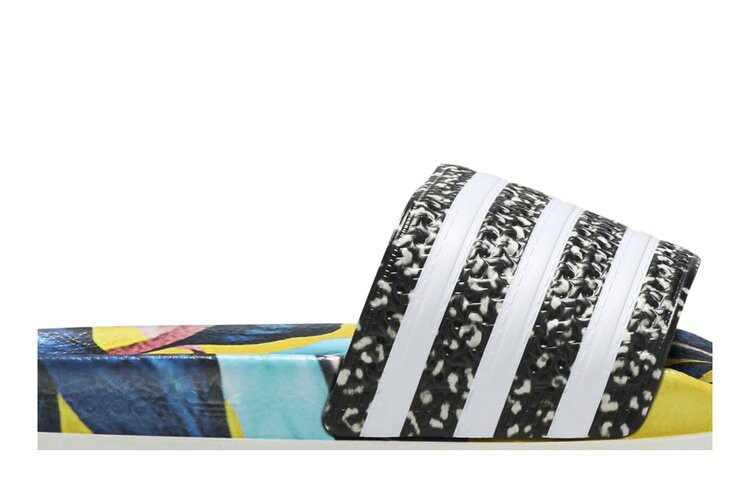 Кроссовки Adidas Wmns Adilette Slides 'Tropical Leaf Print', разноцветный — фото 2