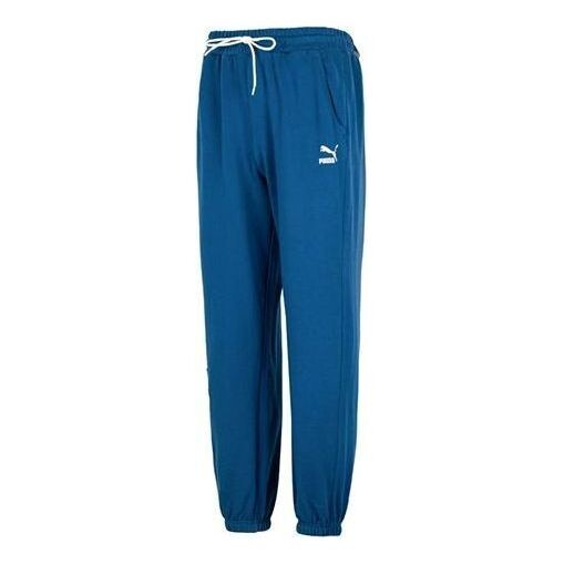 

Брюки team badge sweatpants tr logo pants 'blue' Puma, синий