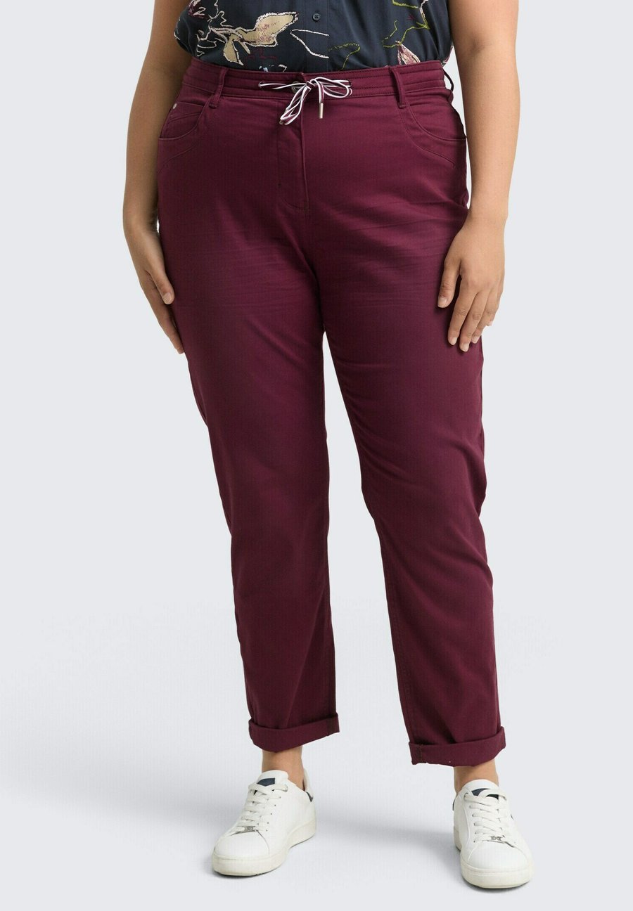 

Брюки TOM TAILOR CROPPED , Bordeaux Red/Bordeaux