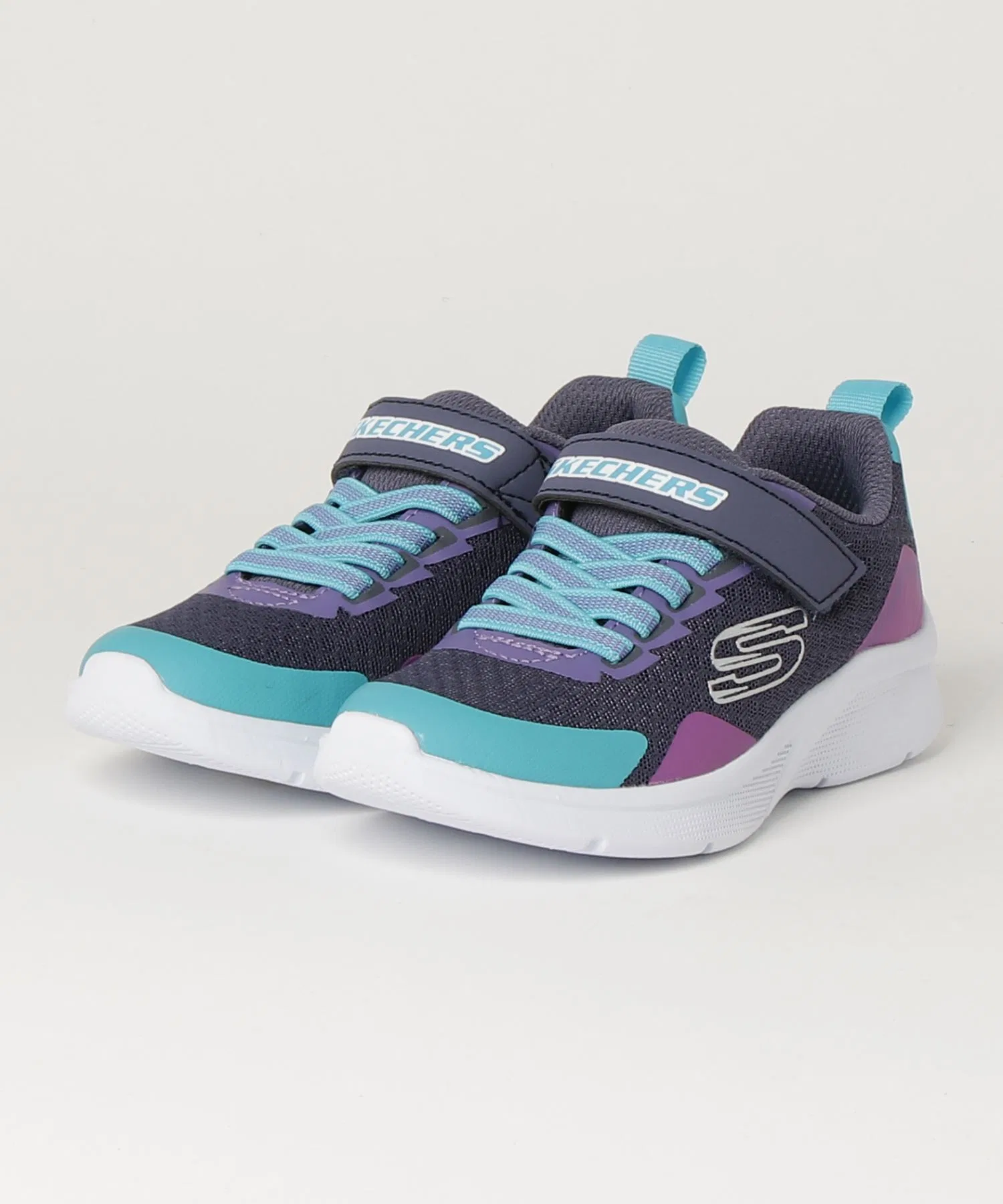 Детские кроссовки SKECHERS MICROSPEC BRIGHT RETROS розово-серые