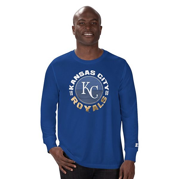 

Мужская футболка с длинным рукавом royal kansas city royals halftime Starter